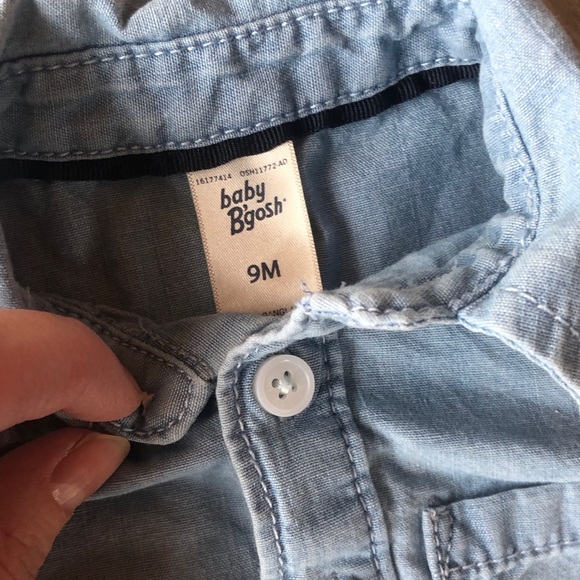 Osh Kosh chambray button down onesie - Picture 2 of 2